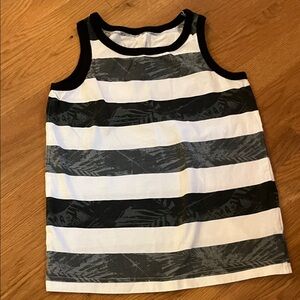 ❤️ 6 for 20 ❤️Place Sport Black and White Striped Kids Tank Top